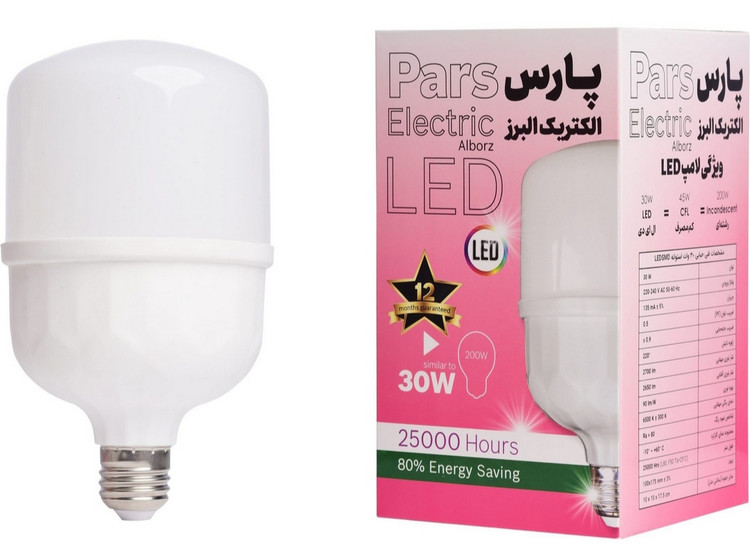 لامپ 30 وات ( پارس الکتریک البرز ) مهتابی