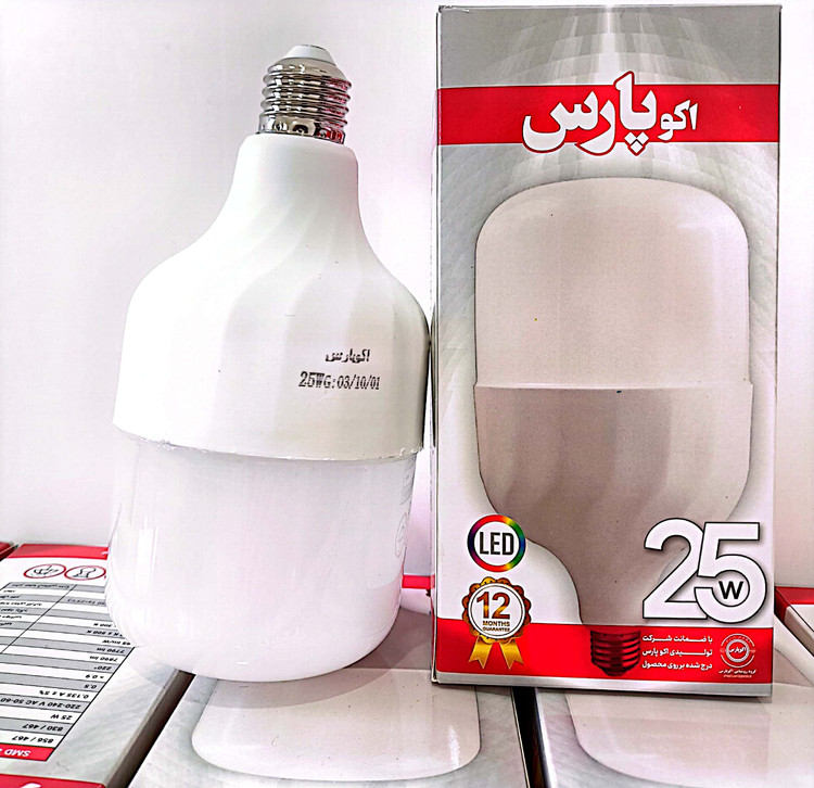 بسته لامپ 20 وات اکوپارس (50تایی) مهتابی سرپیچ E27