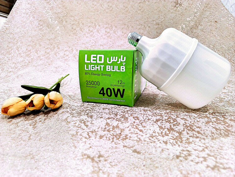 لامپ 40 وات استوانه ای مهتابی پارس E27