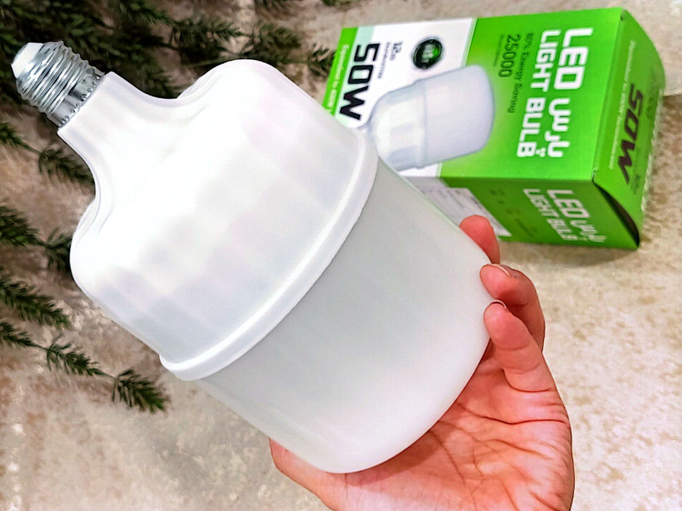لامپ 50 وات استوانه ای مهتابی پارس E27